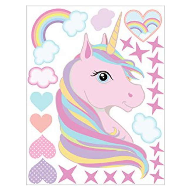Wallstickers For Baby Room Unicorn Stars Flora X000VH1FIL