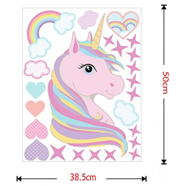 Wallstickers For Baby Room Unicorn Stars Flora X000VH1FIL