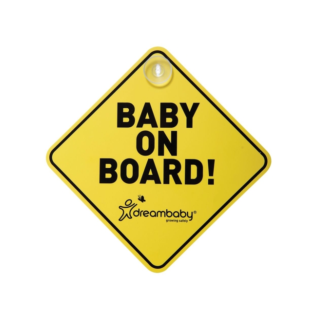 DreamBaby Baby on Board Sign Yellow BR74717