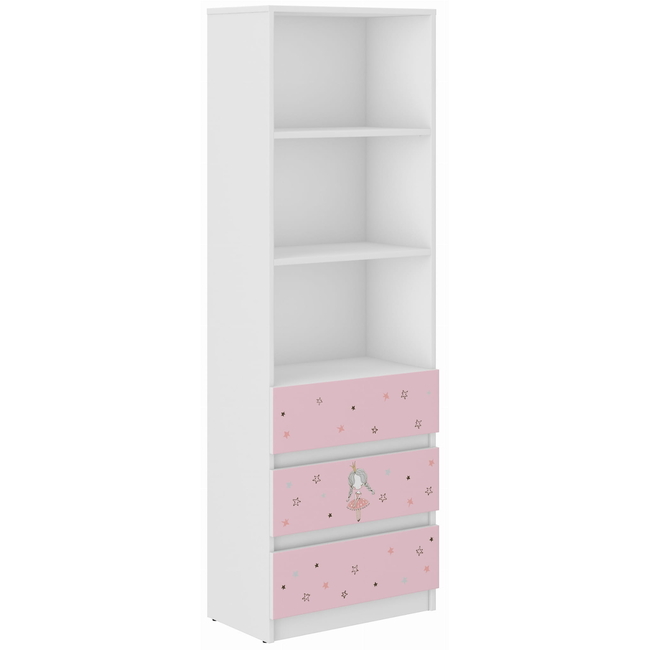 Children's Bookcase with Drawers B3 Princess