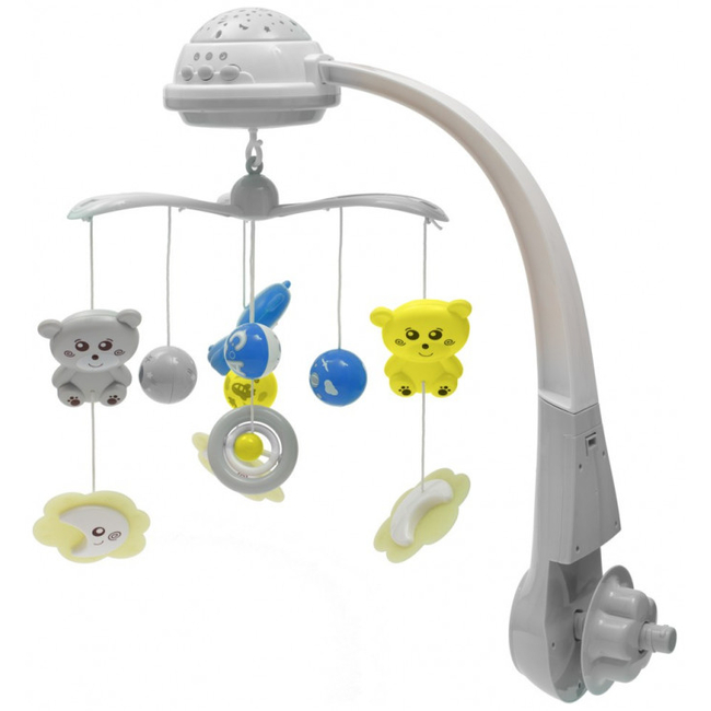 Baby Mix Rotating Music Toy Mobile with Projector Gray 5902216913134