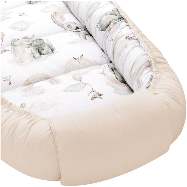 Jukki Baby Φωλιά XXL Για Βρέφη 65x120 Elephant’s Paradise
