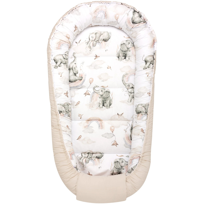 Jukki Baby Φωλιά XXL Για Βρέφη 65x120 Elephant’s Paradise