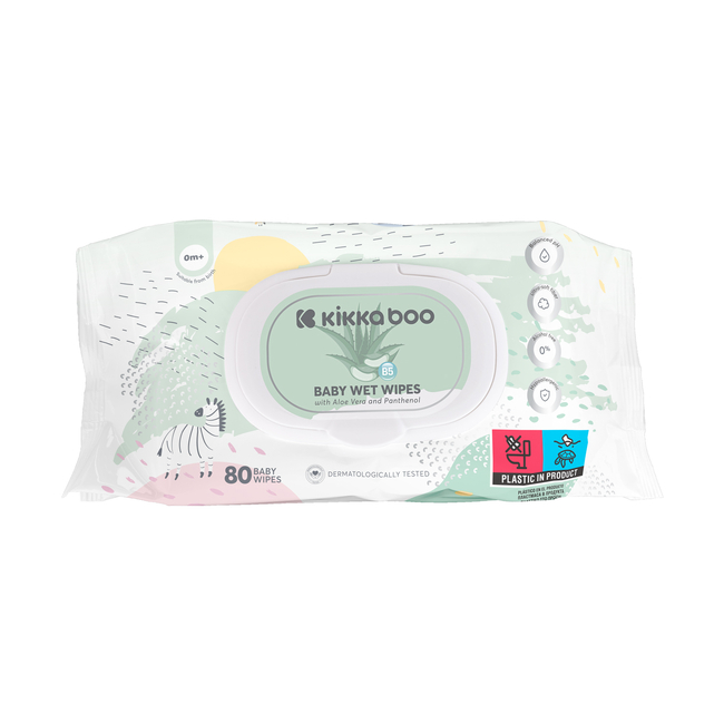 Kikka Boo Baby wet wipes Aloe Vera & Panthenol 80pcs with lid 31301020013