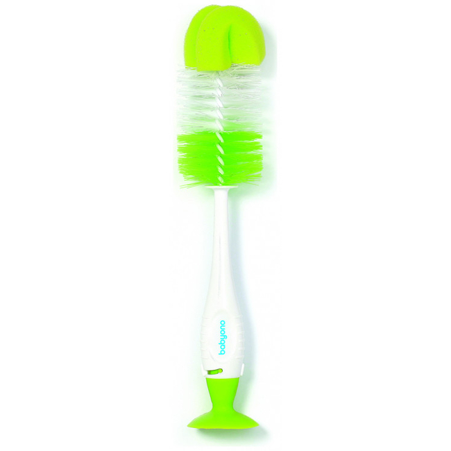 Babyono Brush with suction self supporting for bottles and nipples Green BN728/02