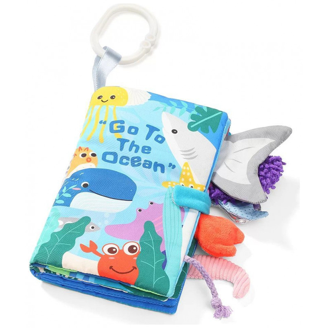 Babyono Βρεφικό Κρεμαστό Βιβλιαράκι Go To The Ocean BN544