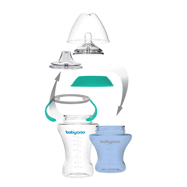 Babyono non-spill Εκπαιδευτικό Κύπελλο 180ml 3+μ Γαλάζιο BN1456/01