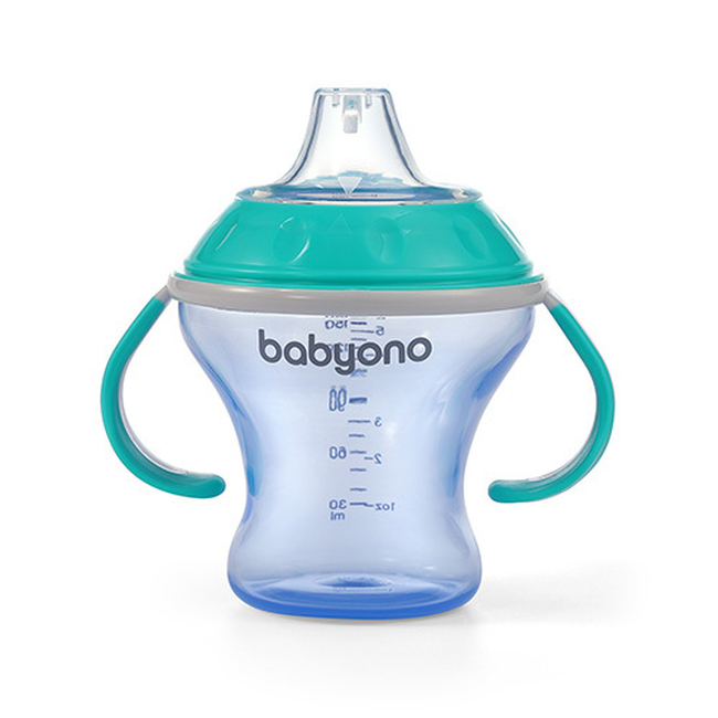 Babyono non-spill Εκπαιδευτικό Κύπελλο 180ml 3+μ Γαλάζιο BN1456/01