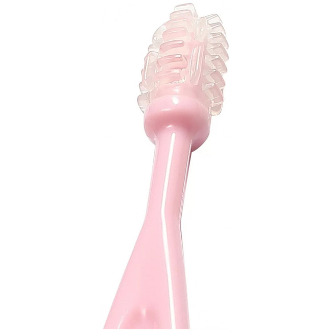 Babyono Παιδική Οδοντόβουρτσα 3 τμχ για 3m+ Ροζ BN550/01