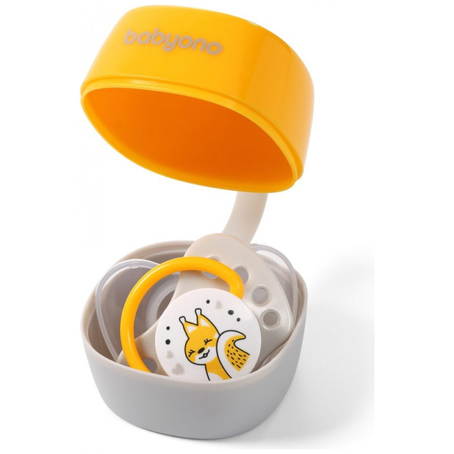 Babyono Pacifier Case Yellow Grey ΒΝ535/03