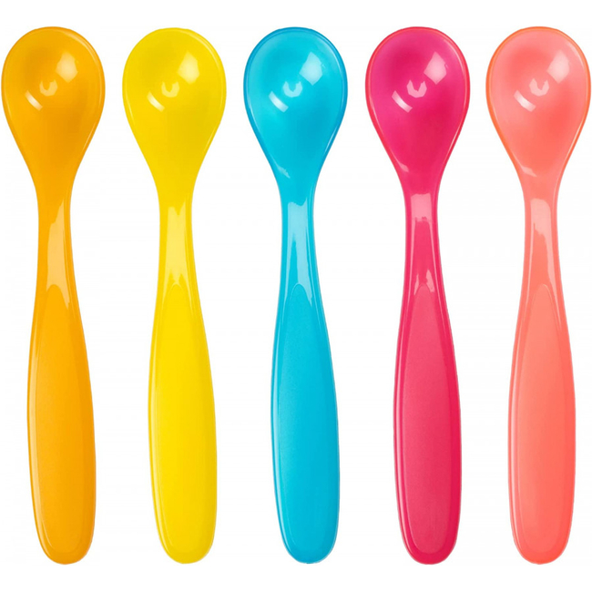 Badabulle Set of 5 Baby Soft Spoons 6+ months multicolor B005412