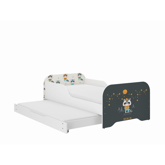 Miki 2 in 1 Children's Bed with Drawer & 2nd sleeping position 160 x 80 cm - Badger