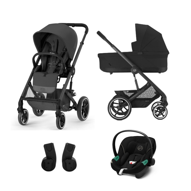 Cybex Balios S Lux Set 3 in 1 BLK Transport System with Seat Aton S2 i-Size Moon Black 522003755