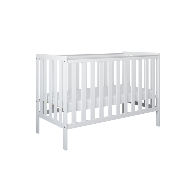 Βρεφική Κούνια Bambi 2 σε 1 60x120cm 3ων Επιπέδων Λευκό