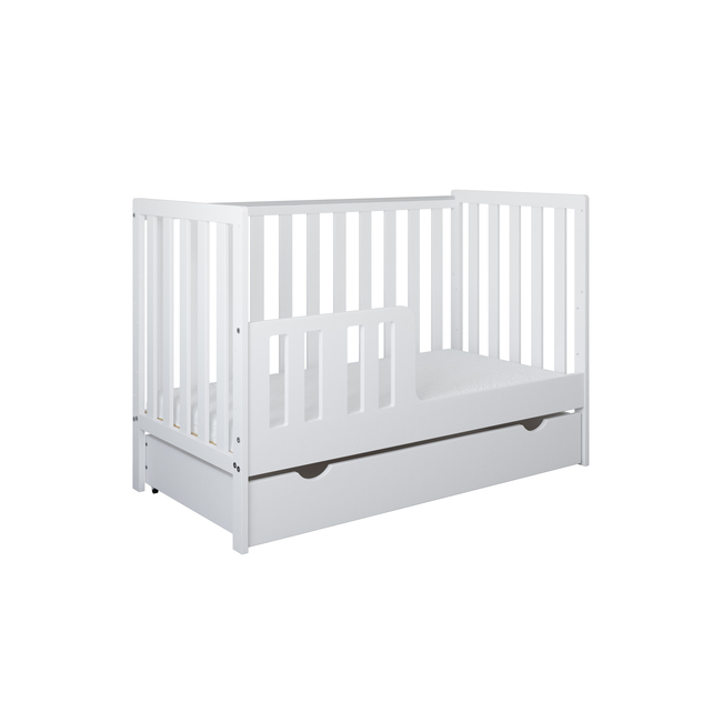 Βρεφική Κούνια Bambi 2 σε 1 60x120cm 3ων Επιπέδων Λευκό