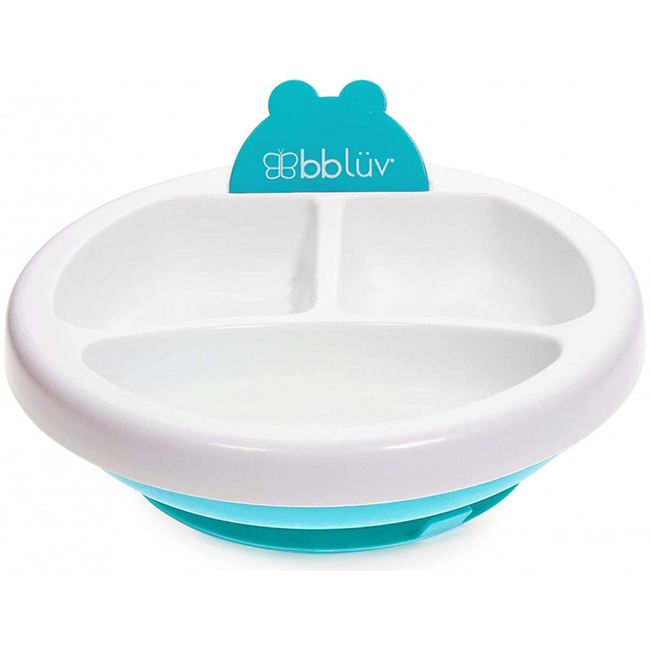 Bbluv Plato Heated Children's Plate 3 Sections Aqua B0107-B