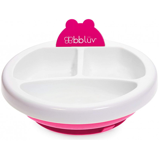 Bbluv Plato Θερμαινόμενο Παιδικό Πιάτο 3 Χωρίσματα Pink B0107-P