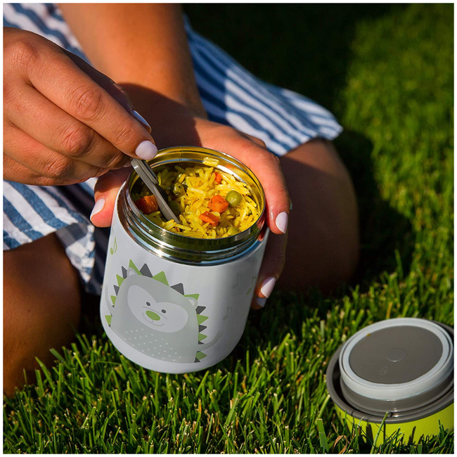 Bbluv Thermos Stainless Steel Food Container 300ml with Spoon Lime B0122-L