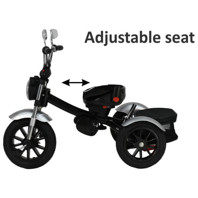 Bebe Stars Chopper 6 in 1 Tricycle Bicycle Black 814-188