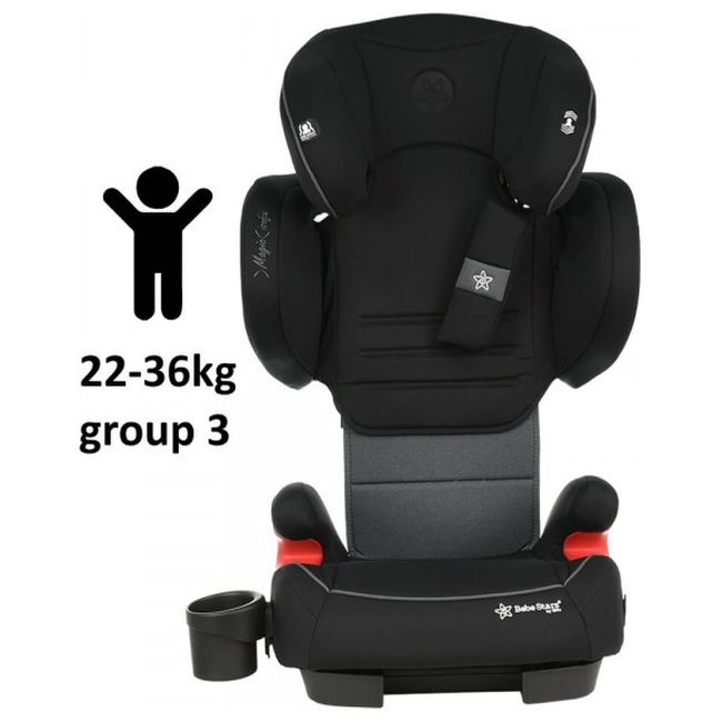 Bebe Stars Magic Isofix 15-36kg Grey 942-186