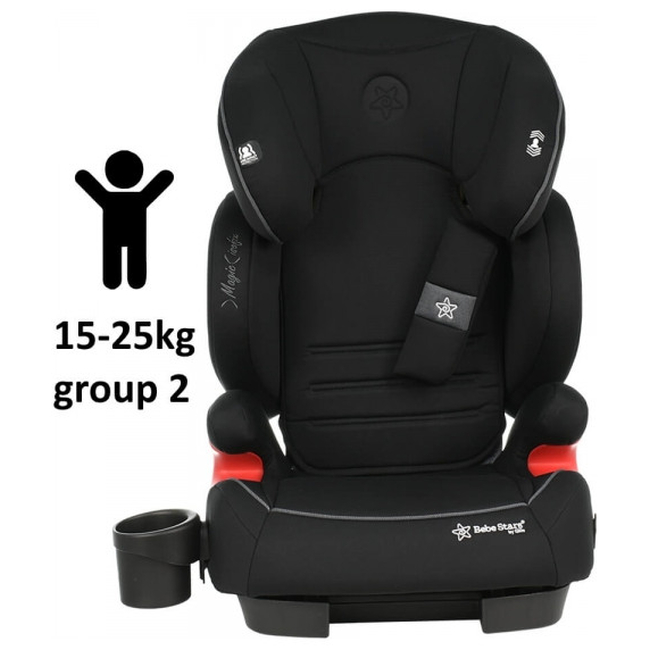 Bebe Stars Magic Isofix 15-36kg Grey 942-186