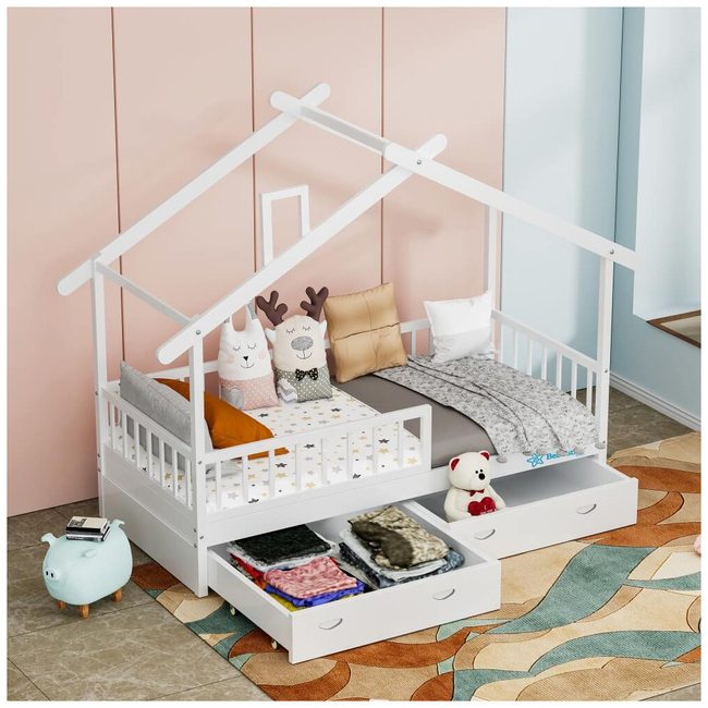 Bebe Stars Moonlight Παιδικό Κρεβάτι Montessori για στρώμα 90x200cm 436-02