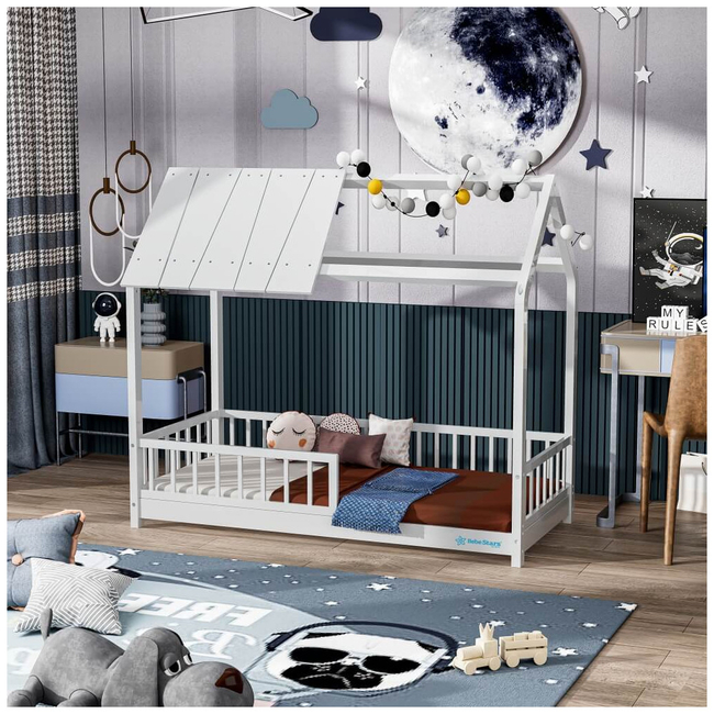 Bebe Stars Sky Παιδικό Κρεβάτι Montessori για στρώμα 90x200cm 435-02