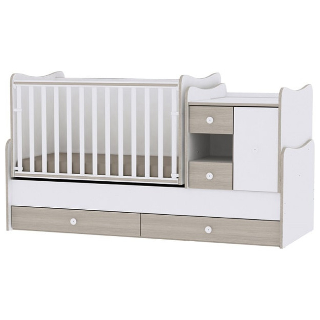 Lorelli Mini Max Πολυμορφικό Παιδικό Κρεβάτι Κούνια - White Amber (10150500035A)