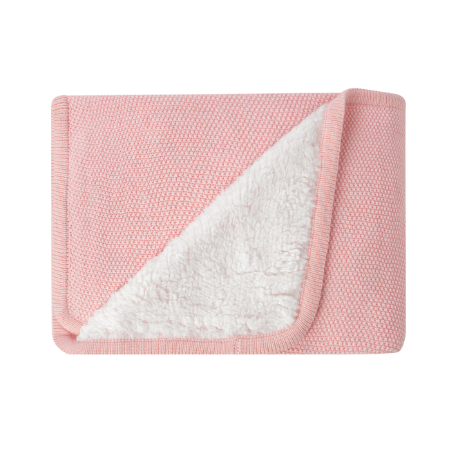 Kikka Boo Knitted sherpa cotton blanket Dream Big Pink 31103010046