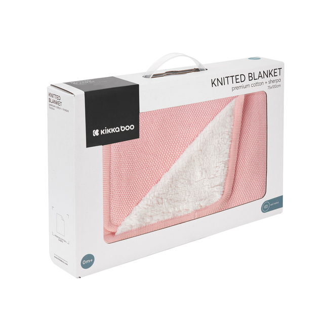 Kikka Boo Knitted sherpa cotton blanket Dream Big Pink 31103010046