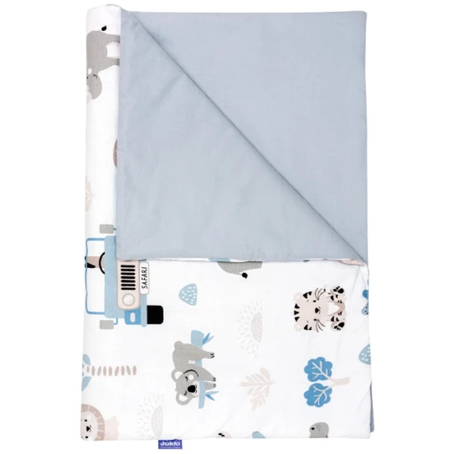 Jukki Baby Nest XXL For Babies 65x120 Set 5 pcs Blue Safari