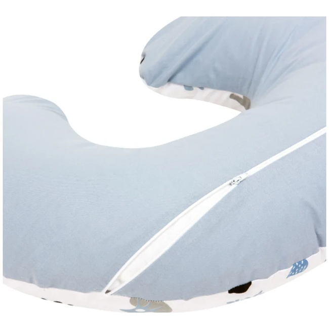 JUKKI Nursing Pillow with cover 60 x 40 x 15cm Blue Safari