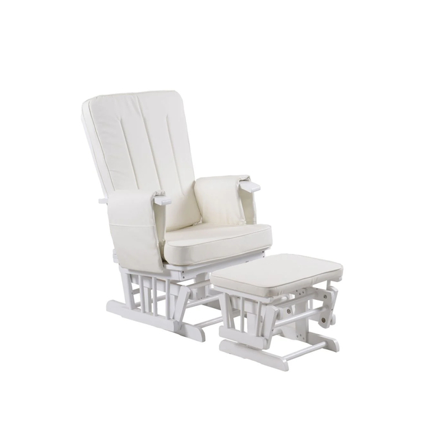Baby Adventure Πολυθρόνα Θηλασμού με Υποπόδιο Λευκή BR70436