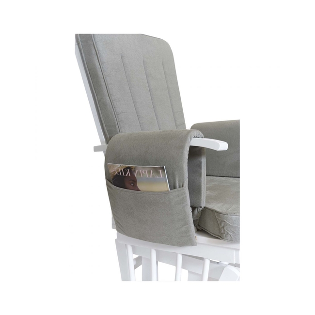 Baby Adventure Breastfeeding armchair with Footrest White Grey BR71020