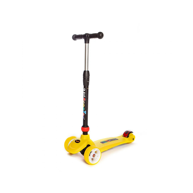 Baby Adventure Children's Scooter 21st Tricycle with Seat wheels LED Yellow BR75242