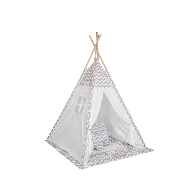 Baby Adventure Teepee Children's Tent 120x120x165 Grey wave BR75400