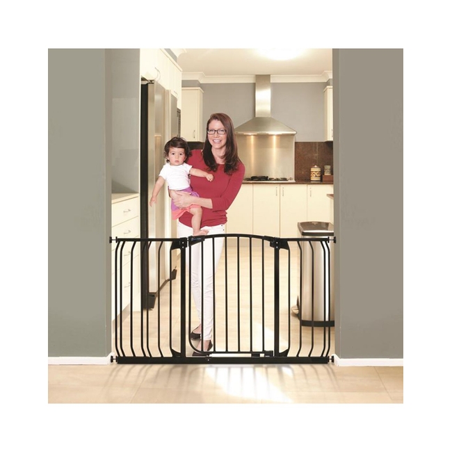 DreamBaby Chelsea Hallway Σετ Πόρτα Ασφαλείας +2 Προεκτάσεις 9cm&18cm Black BR75873