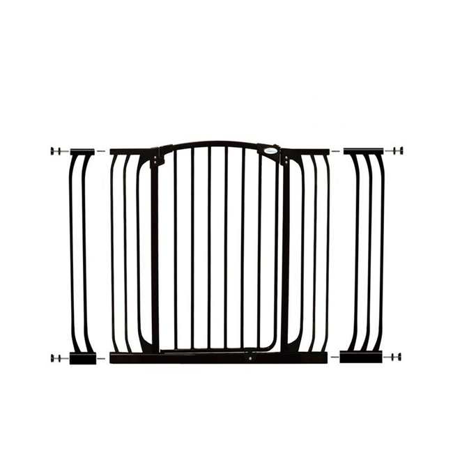DreamBaby Chelsea Hallway Tall Safety Gate Set +2 Extensions 9cm & 18cm Black BR75874
