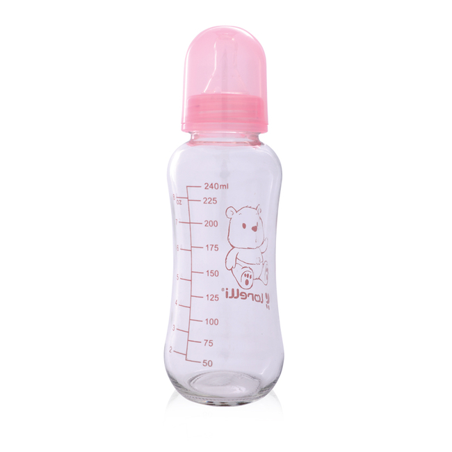 Bertoni Lorelli Glass Bottle 240ml 0+ - Pink (1020062)