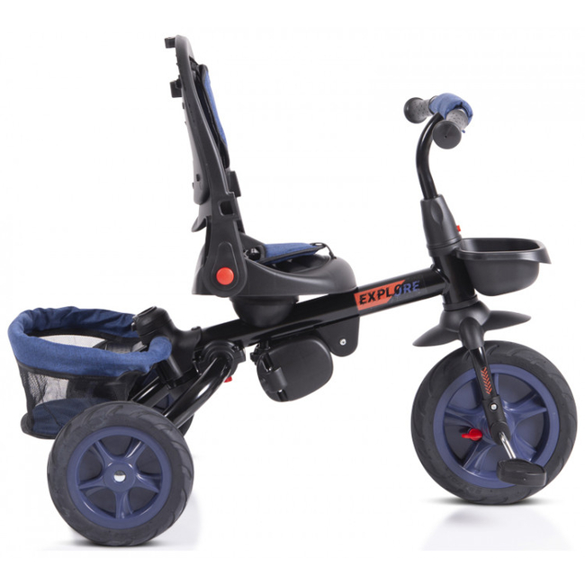 Byox Explore Αναδιπλούμενο Τρίκυκλο Ποδήλατο με Περιστρεφόμενο Κάθισμα & Αξεσουάρ Dark Blue 3800146231088
