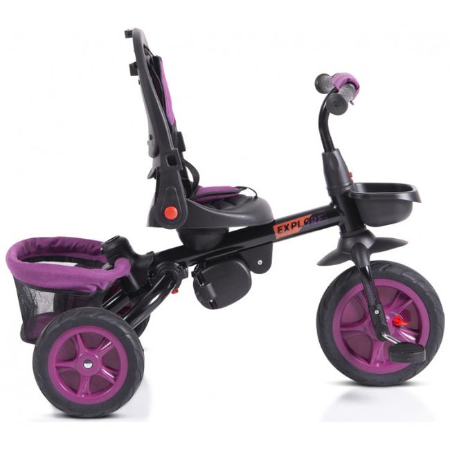 Byox Explore Αναδιπλούμενο Τρίκυκλο Ποδήλατο με Περιστρεφόμενο Κάθισμα & Αξεσουάρ Purple 3800146231040