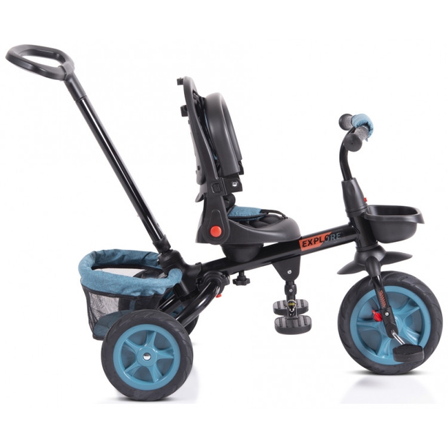 Byox Explore Folding Tricycle with Swivel Seat & Accessories Turquoise 3800146231071