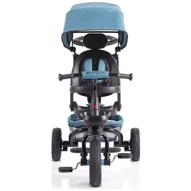 Byox Explore Folding Tricycle with Swivel Seat & Accessories Turquoise 3800146231071