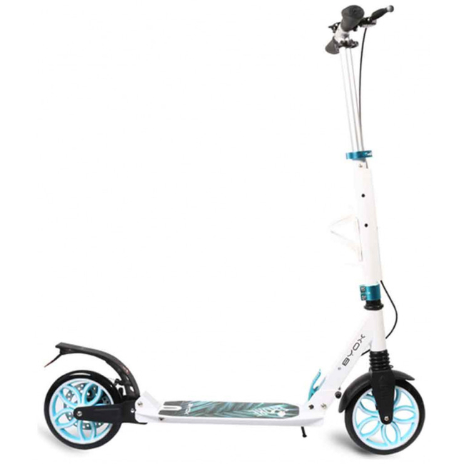 Byox Fiore Scooter Αναδιπλούμενο Παιδικό Πατίνι με 2 τροχούς Φρένο 8+ετών Μπλε 3800146225308
