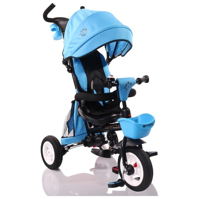 Byox Flexy Lux Τρίκυκλο Πτυσσόμενο Ποδήλατο Περιστρεφόμενο Κάθισμα 360° Ανάκλιση Πλάτης - Blue (3800146242756) (Δωρο 2 Φωτα Led)