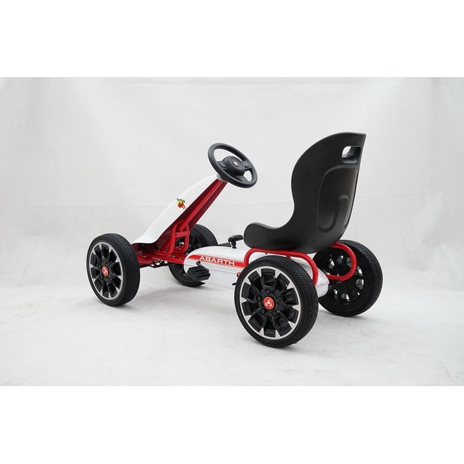 Byox Abarth 500 Mega Go Kart Παιδικό αυτοκίνητο με πετάλια 3-8 ετών - White (PB9388A)