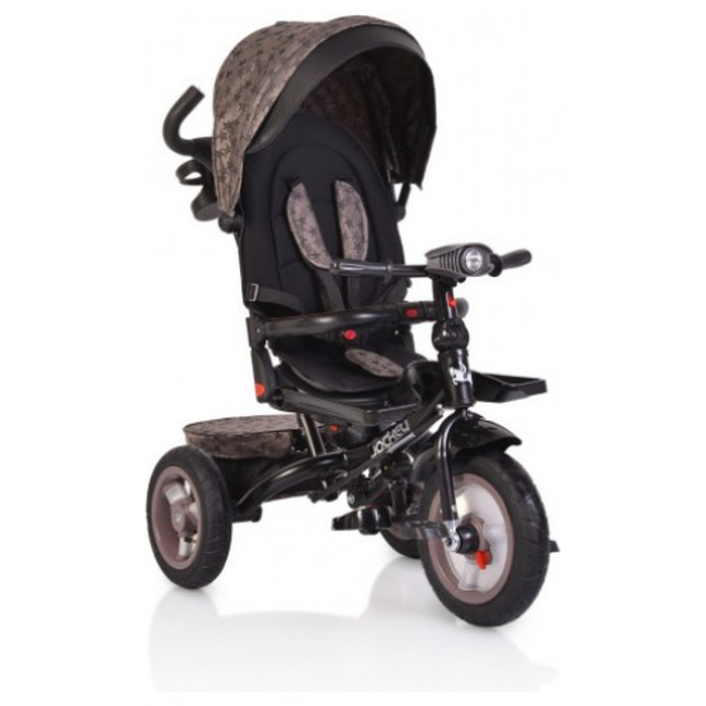Byox Jockey Air Wheels Children Tricycle Reversibe Seat Music Tray - Beige Stars (3800146242923)