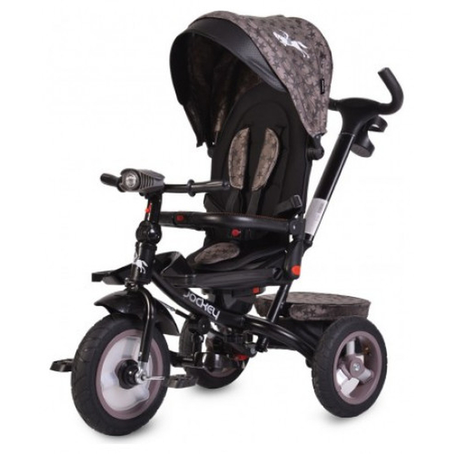 Byox Jockey Air Wheels - Τρίκυκλο Ποδήλατο Αναστρέψιμο Κάθισμα Μουσικό Παιχνίδι Ανάκλιση Πλάτης - Beige Stars (3800146242923) (Δωρο 2 Φωτα Led)