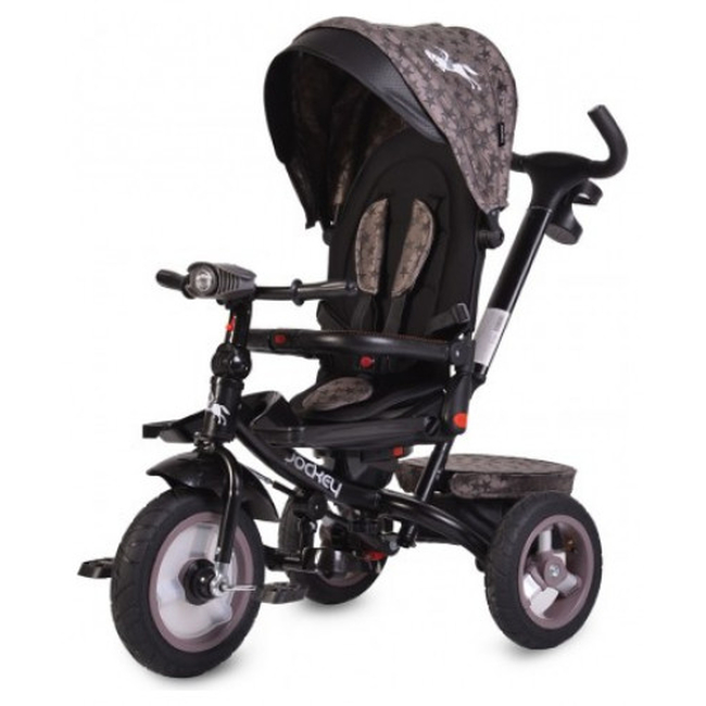 Byox Jockey Air Wheels Children Tricycle Reversibe Seat Music Tray - Beige Stars (3800146242923)