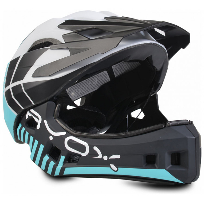 Byox LW103 Full face Παιδικό Κράνος για Ποδήλατο & Πατίνι Μαύρο